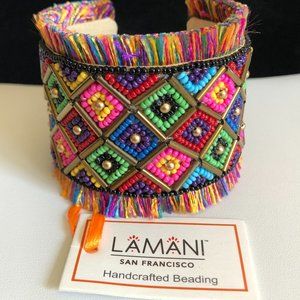 LAMANI SF Handcrafted Embellished Cuff Bracelet